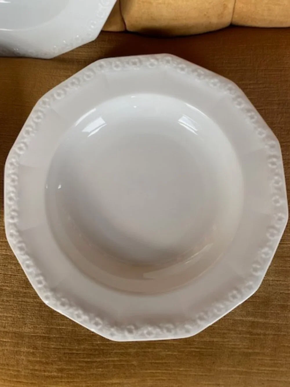 Rosenthal China Germany Continental Maria All White Rim Soup Bowls, 3, - 8 5/8